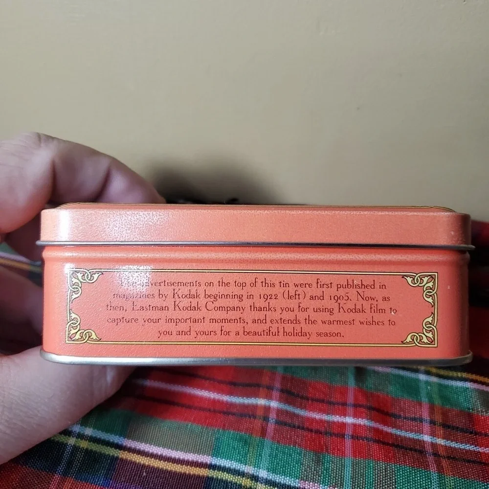 Kodak OS Memories Collection Holiday Commemorative Tin Red 1994 Vintage